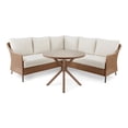 thumbnail image 4 of Mainstays Chelsea 4-Piece Steel Outdoor Sectional Set with Cushions, Beige, 4 of 7