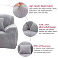 thumbnail image 2 of Housse de Canapé Extensible en Velours Épais pour 1/2/3/4 Places, 2 of 22