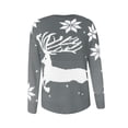 thumbnail image 4 of EGNMCR Chandail à Col Rond pour Femmes, Chandail pour Femmes Mode pour Femmes Imprimé de Noël Confortable à Manches Longues Chandail Ample Haut Chandail pour Femmes, 4 of 5