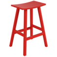thumbnail image 1 of Florence Tabouret de Bar Extérieur 29 Pouces Siège de Selle en Plastique HDPE Rouge, 1 of 6