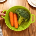 thumbnail image 3 of Small Colander Set for Fruit and Vegetable Rinse — Mini 75in Food Strainer with Double Handles for Pasta Fresh Produce and Kitchen Use, 3 of 4