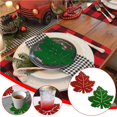 thumbnail image 1 of Maoww 4Pcs Christmas Maple Leaf Coasters Thanksgiving Maple Leaf Placemetns for Home Kitchen Dinning Room Holiday Table Decoration, 1 of 6