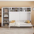 thumbnail image 2 of Velmero Lit Escamotable Grand Size Gain de Place avec Armoires Intégrées – Solution de Lit Mural Moderne, Blanc, 2 of 22