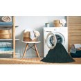 thumbnail image 2 of Ahgly Company Tapis d'Intérieur Lavable en Machine Carré Transitionnel Noir Nuit, 5 Pieds Carré, 2 of 7