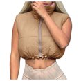 thumbnail image 4 of Veste Courte à Col Montant d'Hiver pour Femme, Douce et Chaude, avec Fermeture Éclair, pour l'Automne et le Temps Froid, 4 of 7