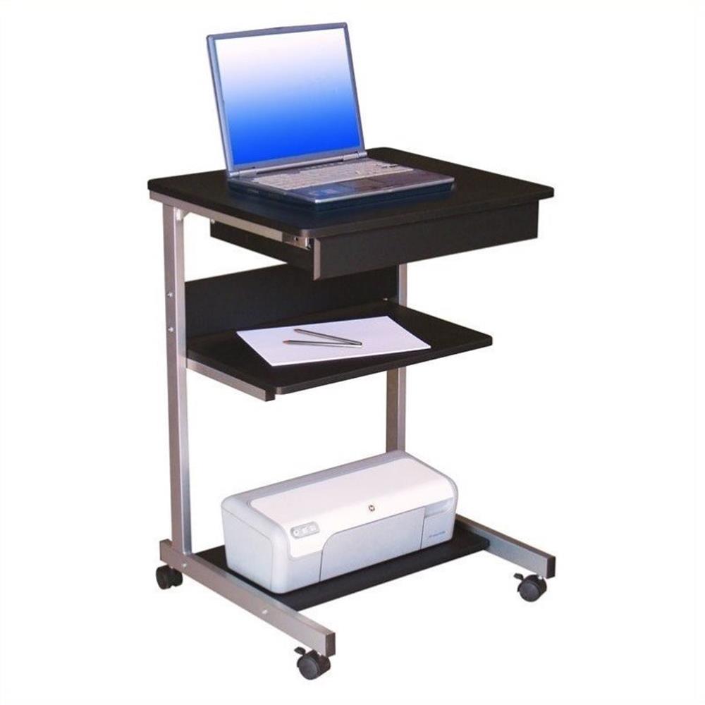Kingfisher Lane Metal Computer Student Laptop Desk in Graphite