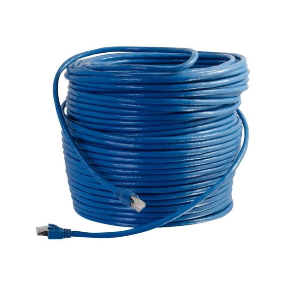 C2G 50ft Cat6 Ethernet Cable - Snagless Solid Shielded - Blue - Patch cable - RJ-45 (M) to RJ-45 (M) - 50 ft - screened shielded twisted pair (SSTP) - CAT 6 - snagless - blue