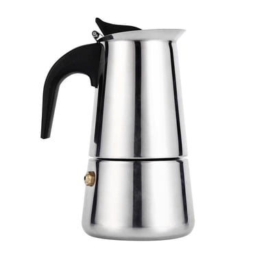 WALFRONT Percolateur en Acier Inoxydable Cafetière Moka Cafetière Espresso Cuisinière pour la Maison et le Bureau 100 Ml/200 Ml/300 Ml/450 ml