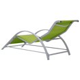 thumbnail image 3 of vidaXL Chaise Longue Textilène et Aluminium Vert, 3 of 5