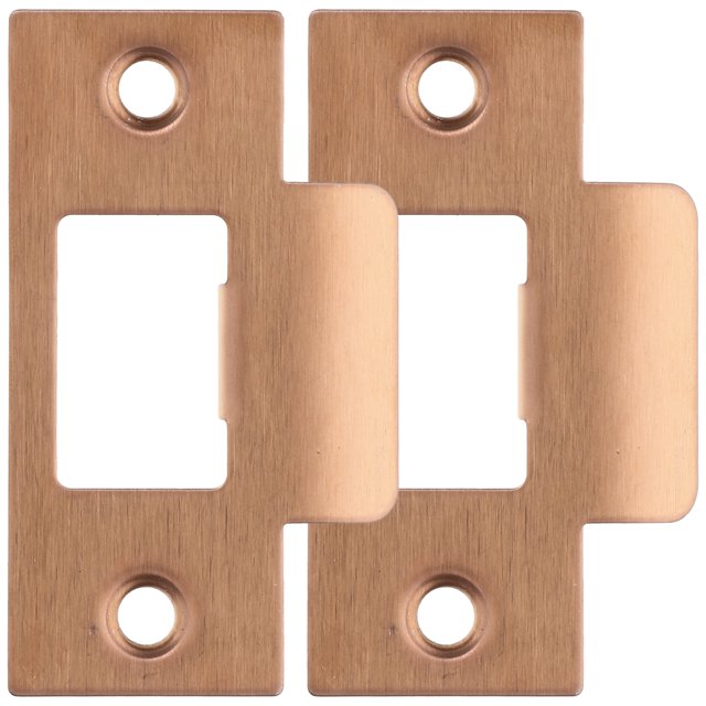 2 Pcs Plaque de Frappe de Pêne Dormant Couvercle de Trou de Porte en Acier Inoxydable