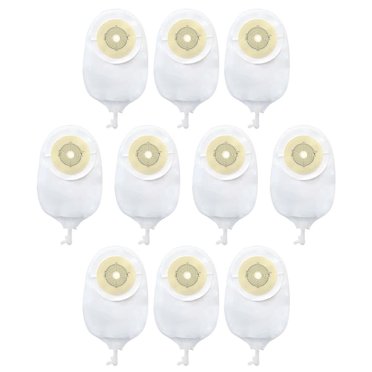 Rtyweth 2pcs Urostomy Bags Colostomy Bags Two Piece Drainable Pouches Stoma Care Ileostomy With E5M6 Look Hoop And