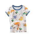 thumbnail image 2 of Qertyioot Mode Filles T-Shirts Décontractés à Manches Courtes Col Rond Col Bouton Ensembles de Shorts Imprimés Aubaines, 2 of 3