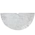thumbnail image 1 of Northlight 48" Silver Metallic Filigree Christmas Tree Skirt with Sateen Bows, 1 of 3