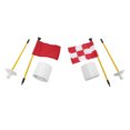 thumbnail image 3 of Ensemble de Coupelles et Trous pour Pin's de Golf, Drapeau, Mini, Vert, Bâton de Drapeau, Fournitures d'Entraînement de Cour, Portable, 2 Sections, Détachable, Rouge, 3 of 6
