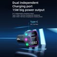 thumbnail image 1 of C49 Bluetooth FM Transmitter Car Charger Quick Charge Cigarette Lighter Adapter USB Type C Fast Charger PD QC3.0, 1 of 4