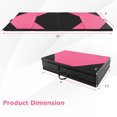thumbnail image 3 of Gymax 10' x 4' x 2'' 4-Panel Folding Gymnastics Exercise Mat w/ Hook & Loop Fasteners Rose Red & Black, 3 of 10