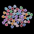 thumbnail image 2 of Abbracc 50 Pcs 12mm Heart Resin Rhinestone Flatback Buttons Double Drill Multi-color, 2 of 9