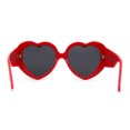 thumbnail image 2 of Lunettes de Soleil pour Femmes Surdimensionnées Emblématiques à Cœur en Plastique Épais pour Bras Rouge Noir, 2 of 4
