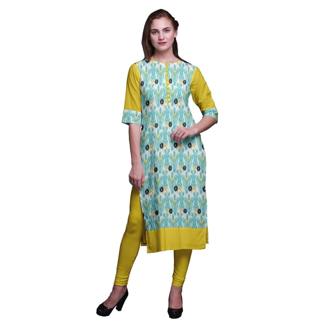 Bimba Straight Tunic Tops Women Printed Kurta Summer Tunic