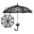 thumbnail image 1 of Lace Parasol, Exquisite Bridal Umbrella Beautiful Decorative Handicraft  For Photos For Weddings For Parties Black, 1 of 8