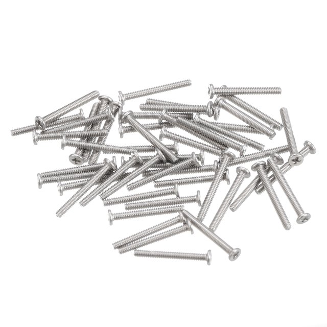 Unique Bargains M1.2x0.25x10mm Lot de 100 Vis Plates Rondes en Métal pour Machine à Entraînement Phillips