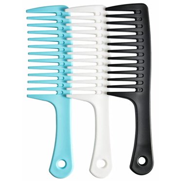 Wide Tooth Comb and Large Hair Detangling Comb, Durable Hair Brush for Best Styling and Professional Hair Care, Suitable for Curly Hair, Long Hair, Wet Hair in all Types, Reduce Hair Loss and Dandruff
