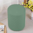 thumbnail image 4 of Round Stretch Ottoman Slipcovers Footrest Sofa Cover Stretch Ottoman Bench Foot Stool Covers Green, 4 of 7