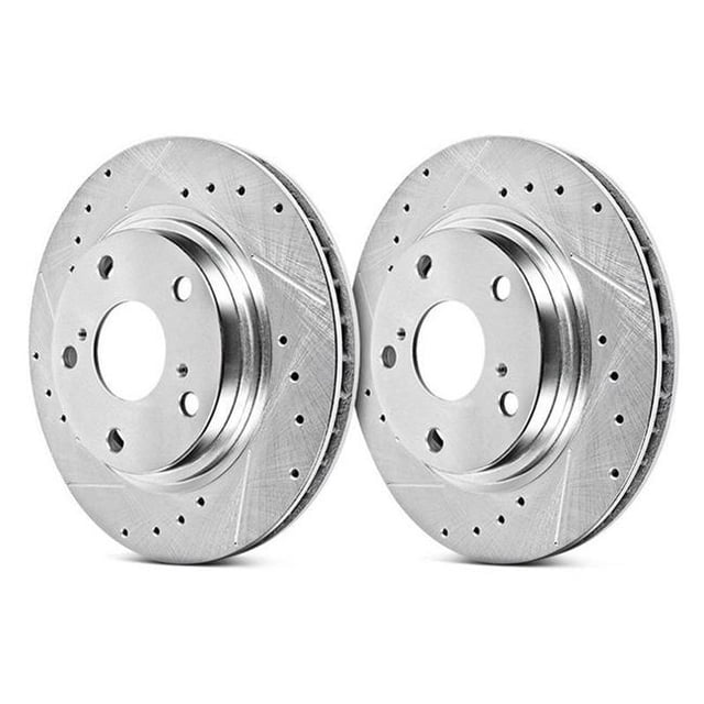 Power-Stop AR82154XPR Evolution Performance Drilled & Slotted Rear Brake Rotors for 2011-2018 Chevy Silverado 3500