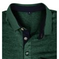 thumbnail image 5 of RXIRUCGD Blouse pour Homme, Mode Décontractée, à Blocs de Couleur, Manches Longues, Col Rabattu, Vert, Taille : M, 5 of 5