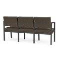 thumbnail image 5 of Lenox Steel Reception Waiting Room 3 Seats Chair / Charcoal Steel / Brown, 5 of 5