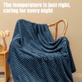 thumbnail image 4 of Oversized Cooling Quilt Wave Design Temperature Regulating 79x59in Double Layer Blanket Blue, 4 of 6