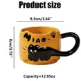 thumbnail image 3 of Binwennn Rabbit Tumbler Set Vacuum Insulated Mug Ceramic Tumbler Set for Kitchen Cat Cat Stacked Cup Cute Stackable Coffee Mugs Ceramic Coffee Mugs With Spoon Funny Animal Cups Gi Ft S For Catlovers, 3 of 5