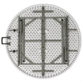 thumbnail image 2 of Kingfisher Lane 60.5" Round Bi-Fold Granite Folding Table in White, 2 of 4