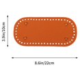 thumbnail image 2 of 1 Set Bag Handles with PU Bottom DIY Crochet Bag Accessories Handbag Handles, 2 of 7