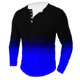 thumbnail image 1 of AherBiu Plus Size Mens Long Sleeve Shirts Stretch Athletic Button Shirt Lightweight Comfy Fall Gradient Sports Shirts, 1 of 4
