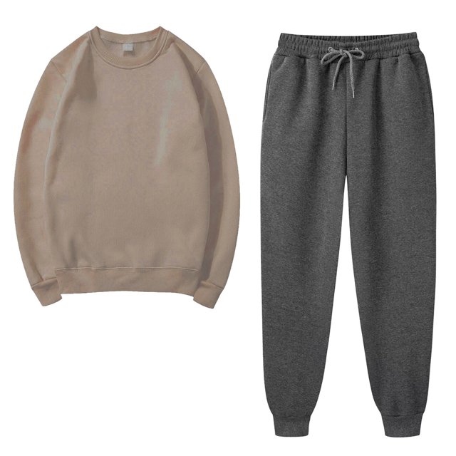 Besolor Ensembles 2 Pcs pour Femmes Survêtements Décontractés Chandail à Col Rond et Pantalon de Jogging Ensembles d'Entraînement Survêtements