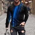 thumbnail image 1 of Meichang T-Shirt à Manches Longues pour Hommes en Coton, T-Shirts Graphiques pour Hommes Décontractés à Imprimé 3D d'Illusion d'Optique, T-Shirts Mode à Col Rond Confortables à Manches Longues pour Hommes, 1 of 5