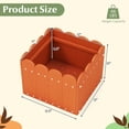 thumbnail image 3 of Gymax 2 Pack Square Planter Box Weather-Resistant HDPE Flower Pot Garden Bed Orange, 3 of 9