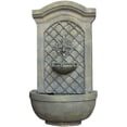 thumbnail image 1 of Sunnydaze Fontaine Murale d'Extérieur en Polystone Électrique de 31 Po H avec Rosace et Feuilles, Fini Calcaire, 1 of 6