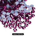 thumbnail image 3 of Uxcell Hotfix Rhinestones Flatback Crystal Glass Gems for Craft Clothes DIY Decoration Purple Red 4.8mm, 3 of 5