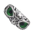 thumbnail image 1 of Maytalsory Retro Owl Eye Ring Electroplated With Luster Eye Owl Ring Alloy Exquisite Craft Adjustable Size Official Green 1Set, 1 of 6