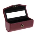 thumbnail image 1 of HILABEE Premium Leather Lipstick Case Holder Storage Box for Purse Pocket w/ mirror Red, 1 of 8
