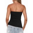 thumbnail image 3 of Womens Tube Top Summer Strapless Tops Black S, 3 of 7