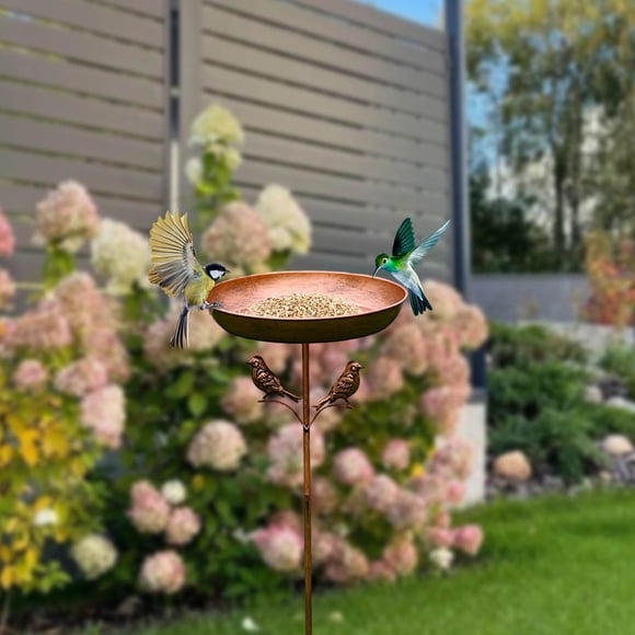 Czzoypi 33in Metal Bird Bath for Outside, Vintage Freestanding Birdbaths & Birdfeeder, Bird Baths Feeder Bowl for Outdoors Garden Patio Yard Lawn Decor
