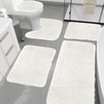 thumbnail image 4 of Leutsin Bathroom Rug Set 5 Piece, Microfiber Plush Bath Mat Sets, Super Absorbent Bath Mats for Bathroom,Non-Slip & Washable Bathroom Rugs,Dry Quickly Bath Rugs, Purple Bathroom Rug Set, 4 of 7