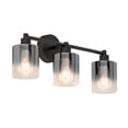 thumbnail image 1 of Artika Haze Modern 3-Light Bathroom Vanity Light Black Glass, 1 of 9