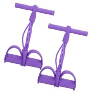 Elastic Pull Rope Pedal Resistance Band Tpe And Plastic 4 Tube Elastic Pull Rope Sit Uping Pedal Resistance Band Stretching Fitness Equipment