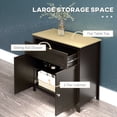 thumbnail image 4 of HOMCOM Storage Cabinet Sideboard Buffet Cabinet with Double Doors Black, 4 of 10