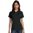 thumbnail image 1 of Hanes Womens Sport Cool DRI Performance Polo, S, Black, 1 of 1