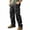 Pants - Black, variant on Lekwk Mens Cargo Pants Plus Size Elastic Waist Straight Leg Trousers Workout Lightweight Khakis Fashion Solid Color Streewear with Multi Pockets